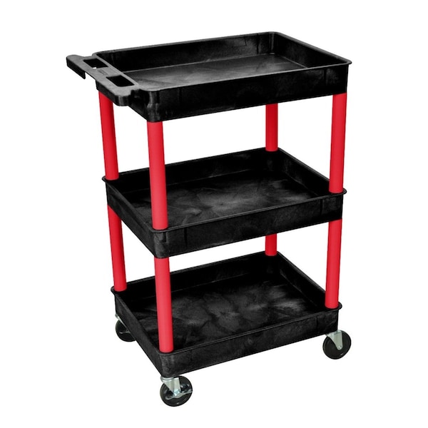 Tub Cart with Three Shelves, 24" x 18"